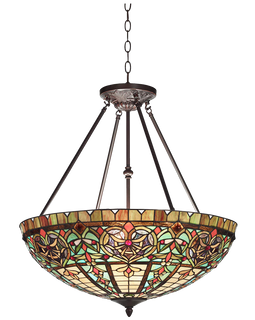 Corazon Bronze 25wide Robert Louis Tiffany Pendant Light