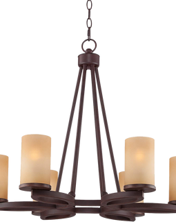 Fairport 6 Light 28wide Bronze Chandelier