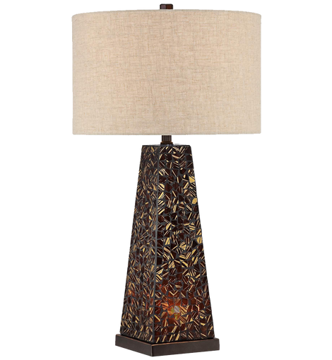 Possini Euro Design Lorin Mosaic Tile Nightlight Table Lamp